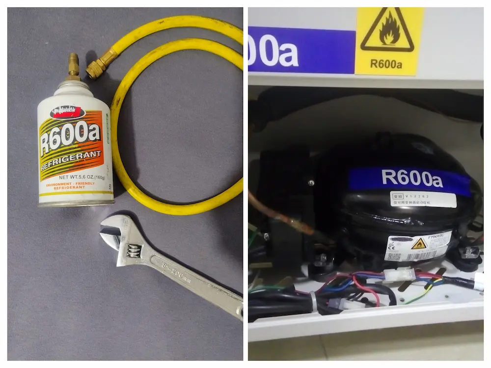 CÓMO CARGAR R600A refrigerante y compresor para R600a